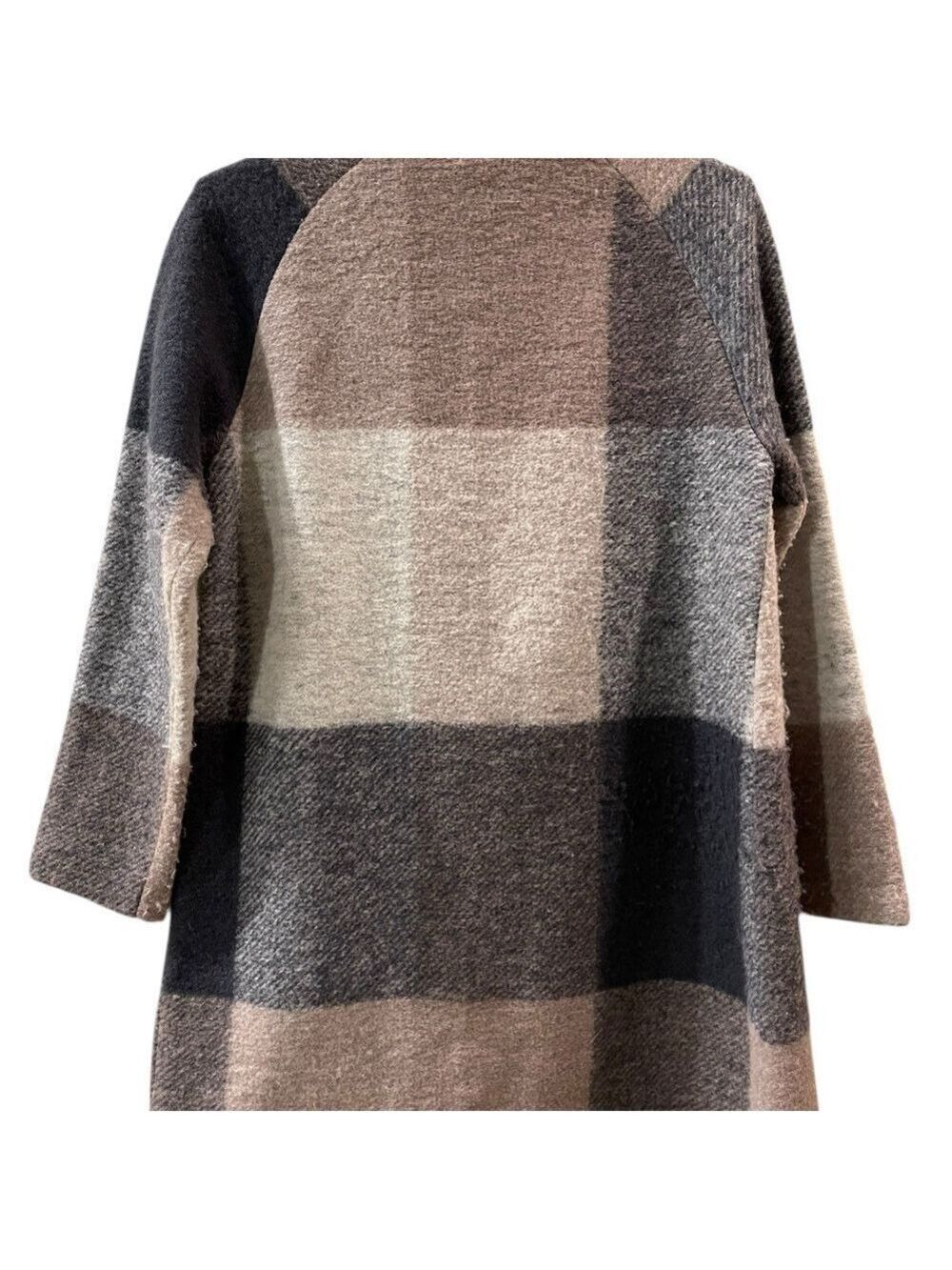 Paraphrase Women's Plaid Wool Blend Overcoat Multicolor Jacket Size: Small - Picture 6 of 11